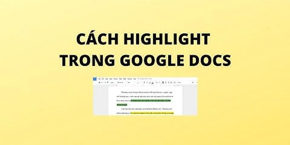 Cách tô màu bảng trong Google Docs