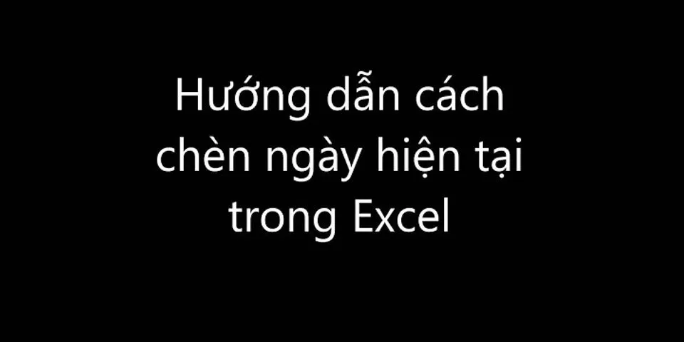 Cách to màu ngày hiện tại trong Excel