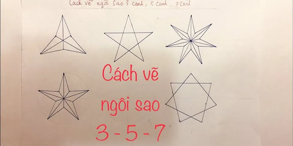 Cách vẽ ngôi sao 5 cánh từ hình tròn