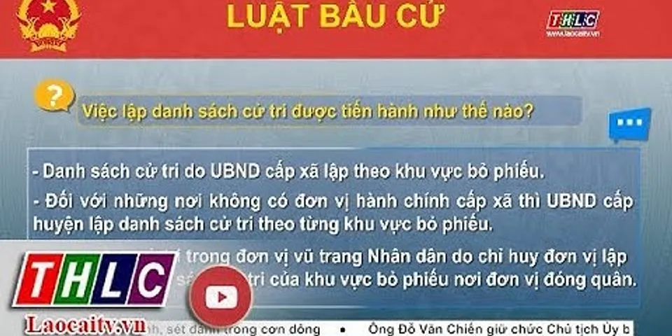 Cách Việt danh sách cử tri