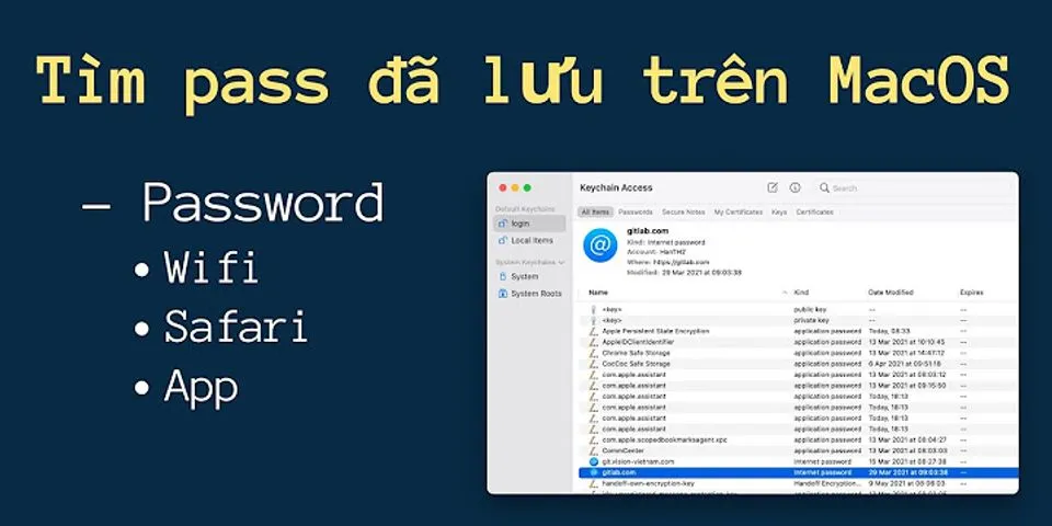 Cách xem mật khẩu đã lưu trên Safari Macbook