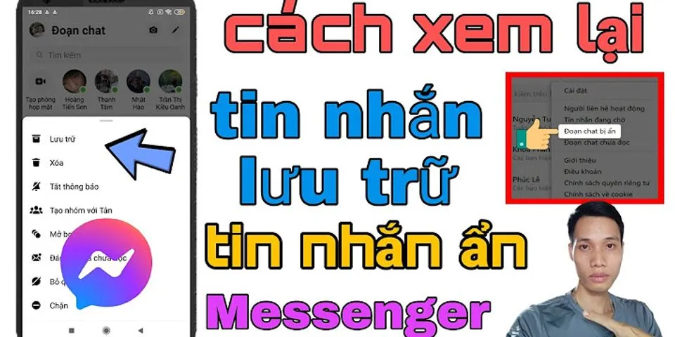 Cách xem tin nhắn lưu trữ trên Messenger máy tính
