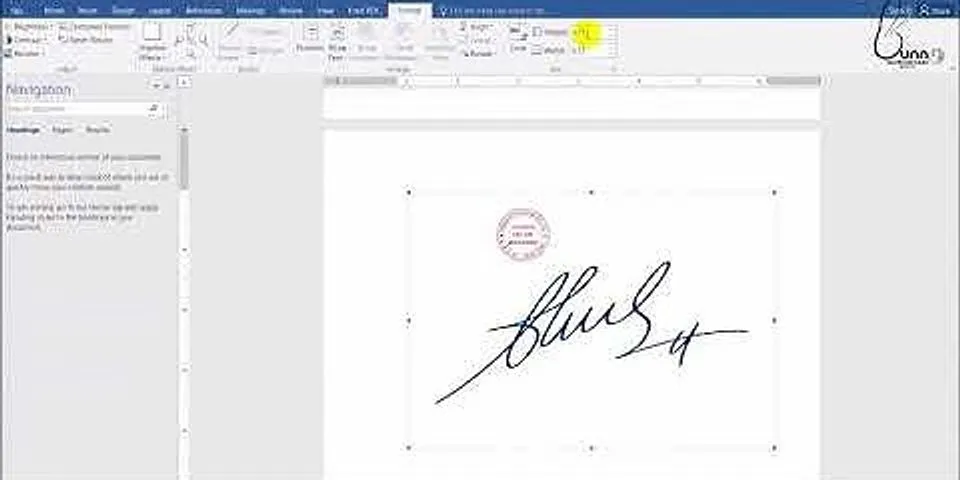 Cách xóa chữ ký trong Excel