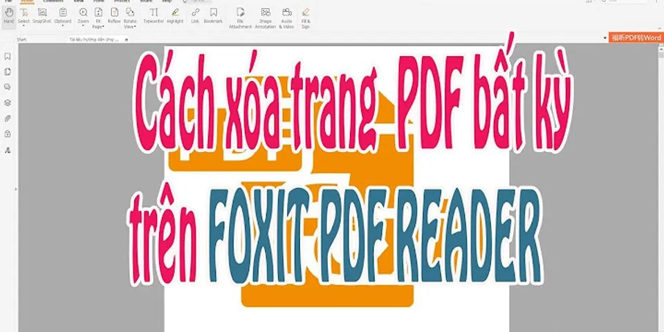 Cách xóa file PDF