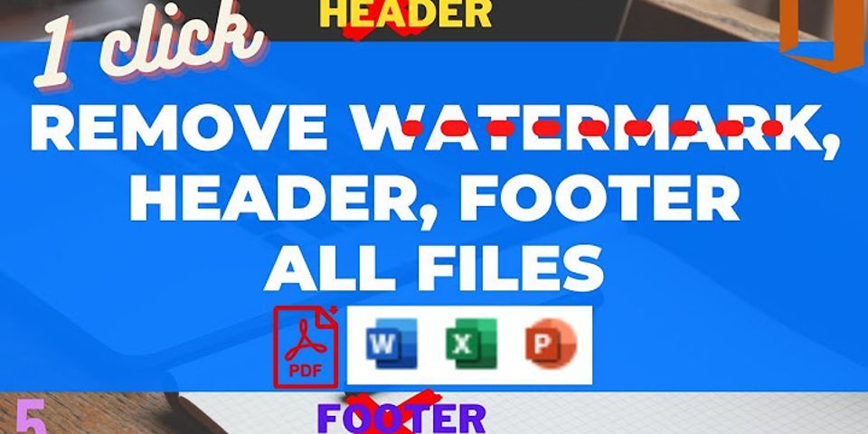 Cách xóa Header trong file PDF