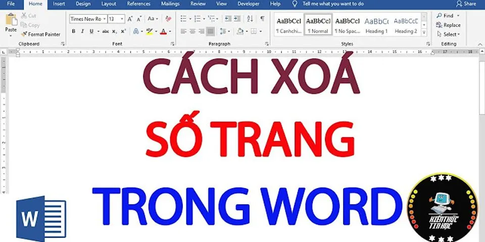 Cách xóa Page number trong word 2003