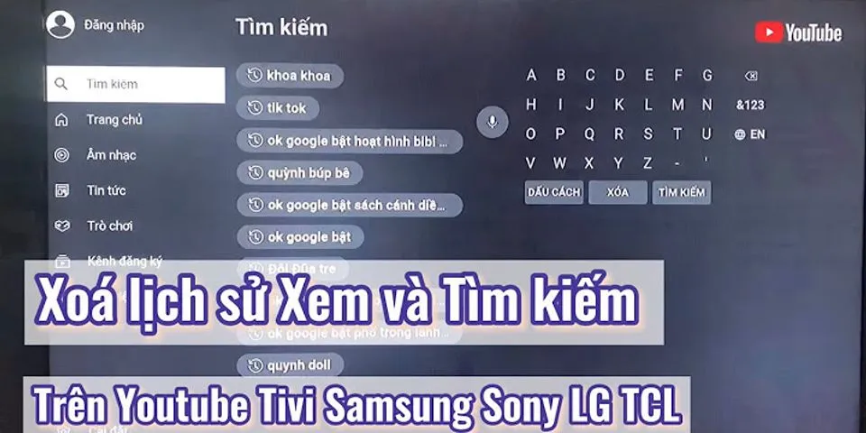 Cách xóa youtube trên Smart TV Samsung