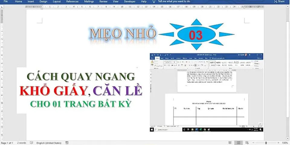 Cách xoay ngang trong Excel