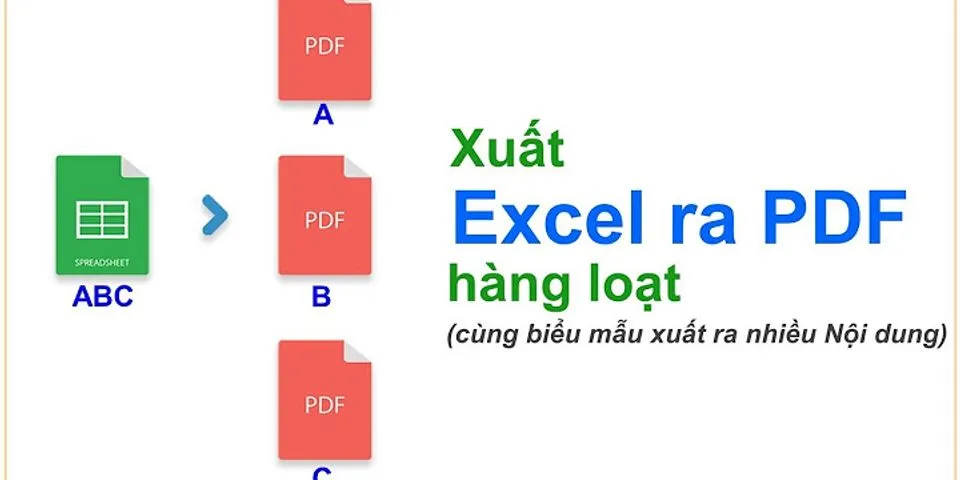 Cách xuất bằng Excel sang PDF
