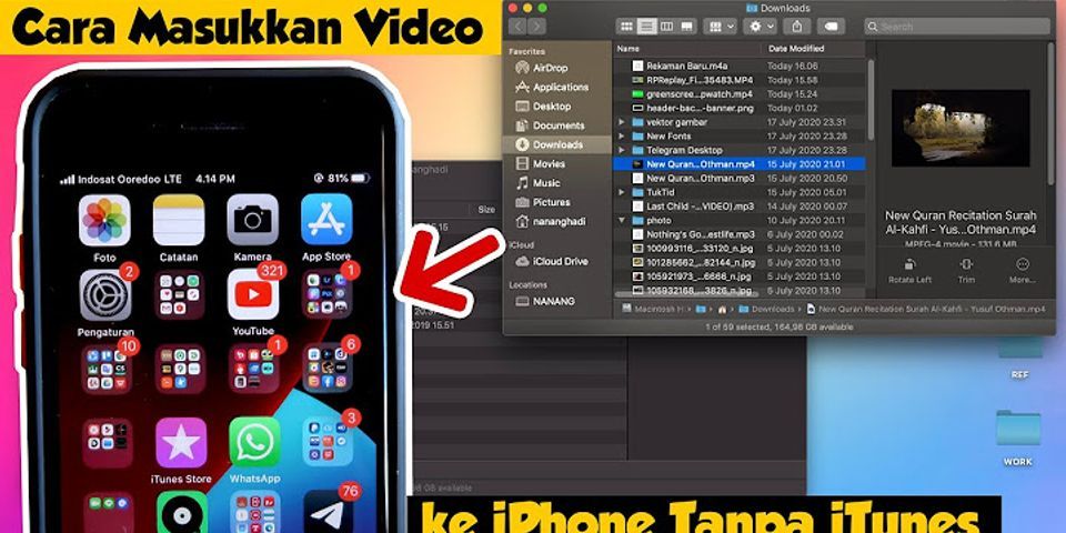 Cara memindahkan video dari laptop ke iPhone tanpa iTunes
