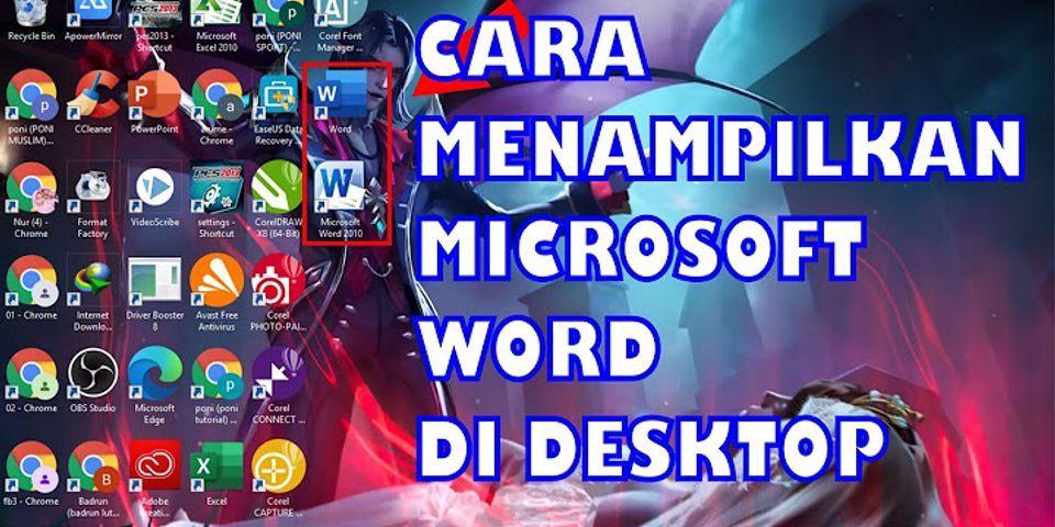 Cara menampilkan Microsoft Word di Desktop Windows 7
