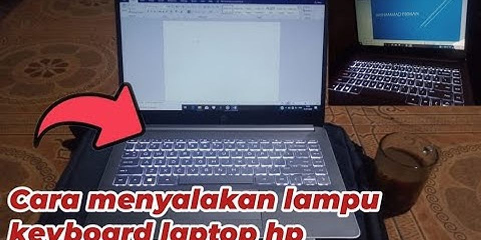 Cara menghidupkan lampu keyboard laptop