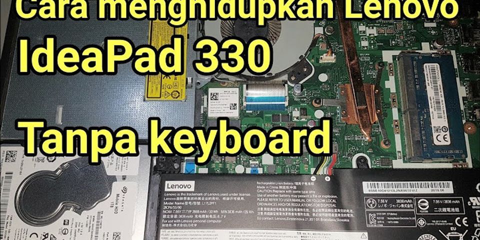 Cara Menyalakan Lampu Keyboard Laptop Lenovo 330