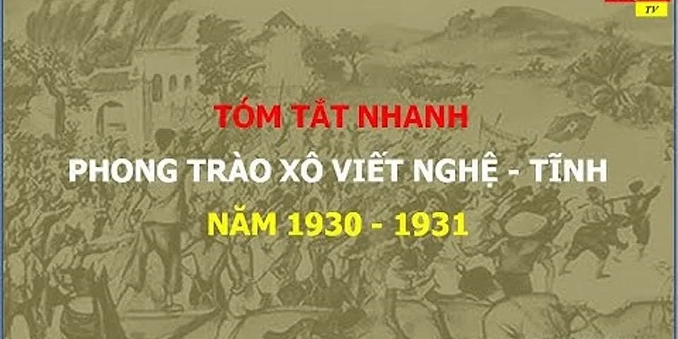 Chính quyền cách mạng ở Nghệ - Tĩnh trong những năm 1930 -- 1931 được gọi là
