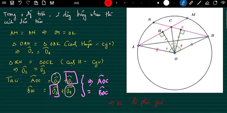 Cho đường tròn ( o ; 5 c m ) và một dây a b = 6 c m . khoảng cách từ tâm o đến dây ab là