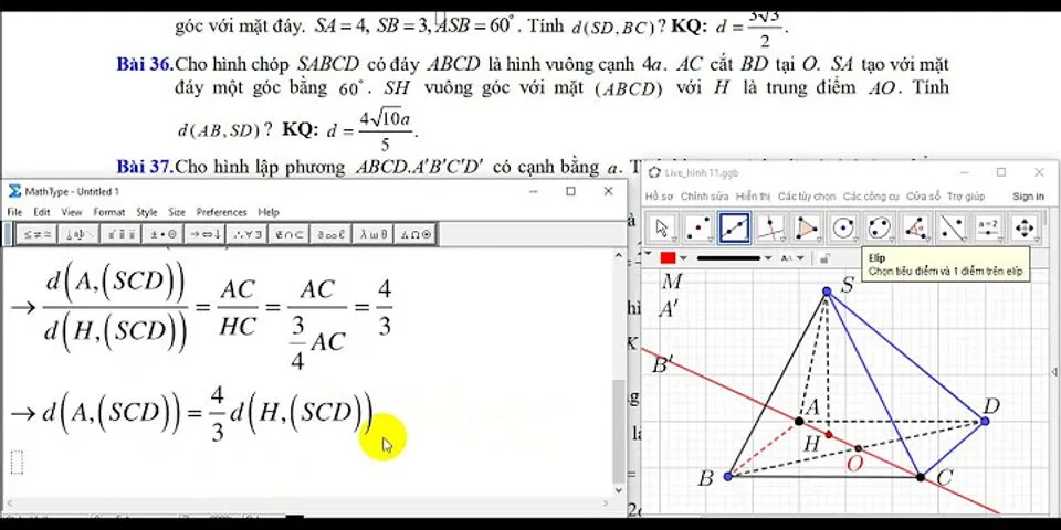 Cho hình lập phương ABCD A BCD cạnh a Tính khoảng cách giữa A B và B D