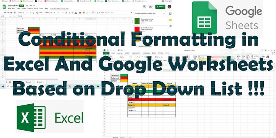 Conditional Formatting Drop Down List Google Sheets