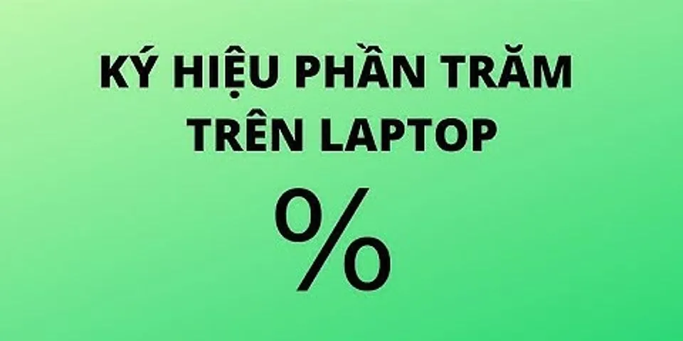 Dấu phần trăm trên laptop
