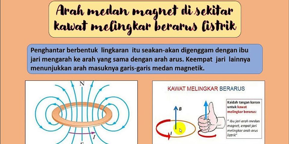 Di Sekitar Kawat Berarus Listrik Timbul Medan Magnet . Pernyataan ...