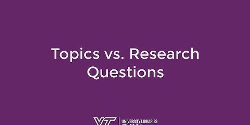 research topic and research problem difference