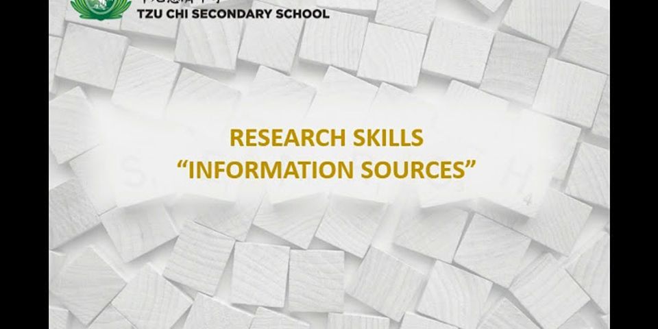 Do you choose your sources of information when researching about a topic how