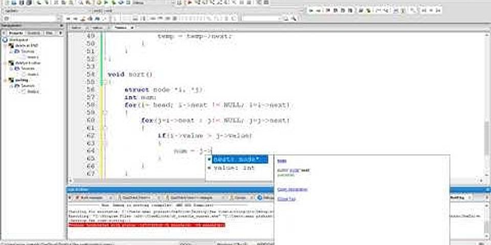 Doubly Linked List Bubble Sort