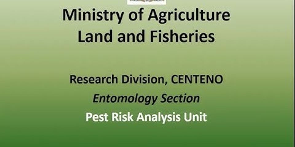 example of research topics in agriculture and fisheries