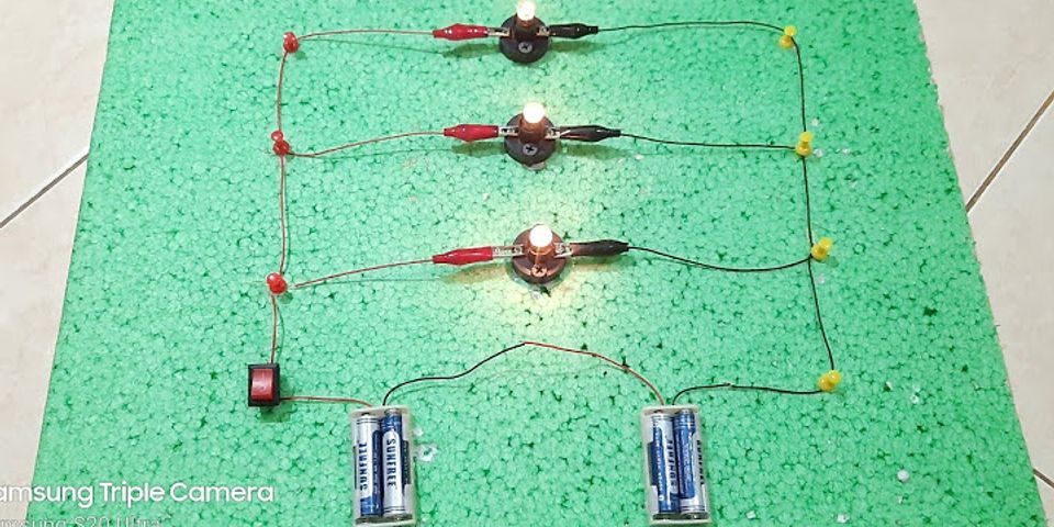 Gambarkan Rangkaian Listrik Dan Rangkaian Paralel Dengan 3 Bohlam 2 Baterai 
