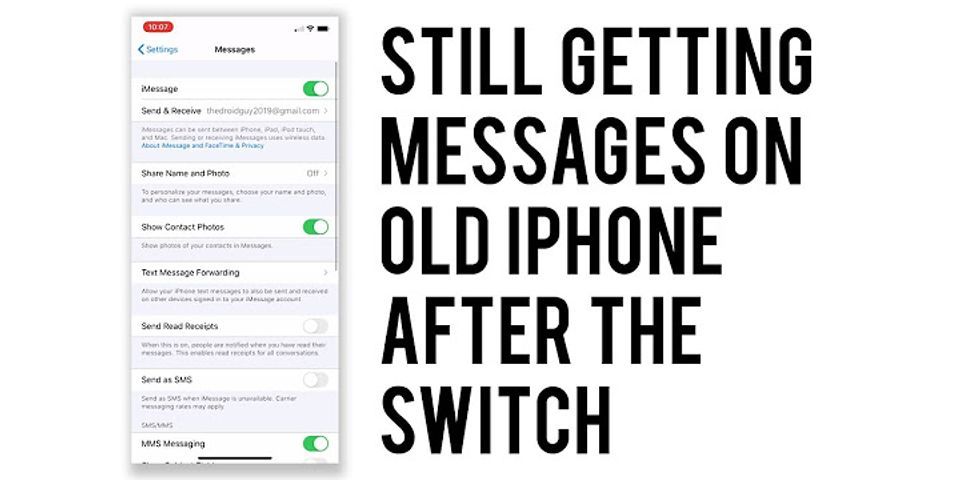 How do I stop my text messages from going to my old iPhone?