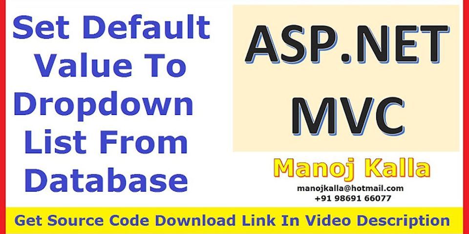 how-do-you-bind-a-selected-value-from-the-database-in-dropdownlist-in-mvc