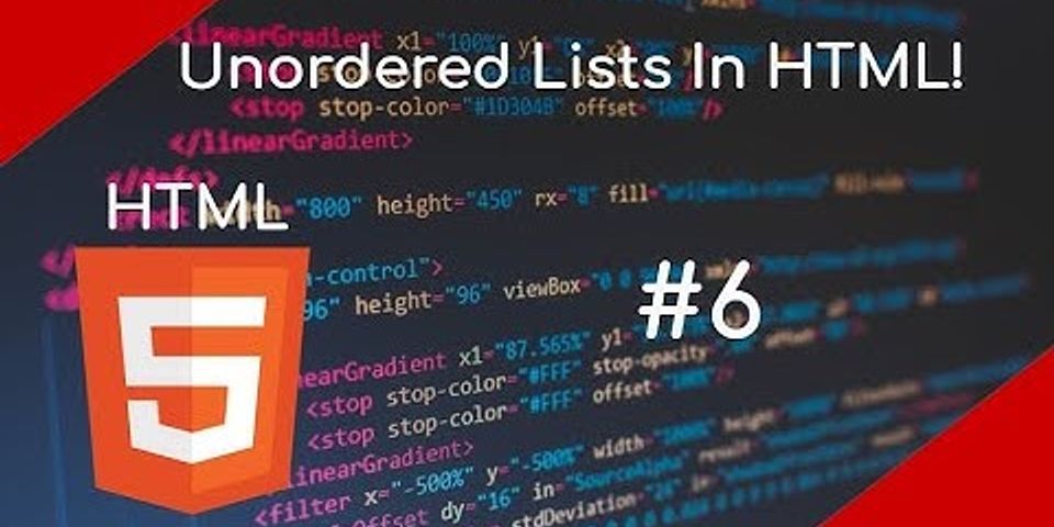 how can you create an ordered list in html