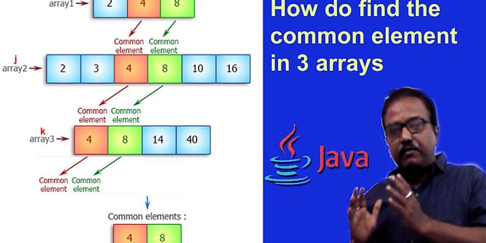 Find Common Elements In Three Lists Java