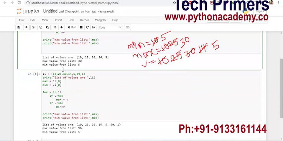 Find Max And Min In A List Python Using While Loop