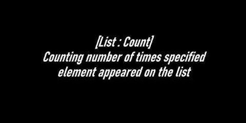 How to count the number of times an element appears in a list Python