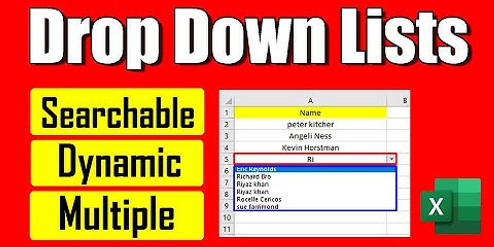 How to create drop-down list in Excel for multiple cells