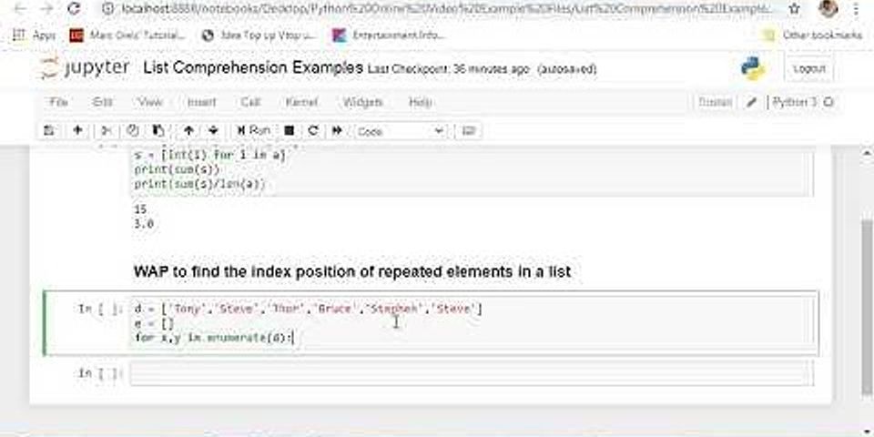How to get index of repeated elements in list Python