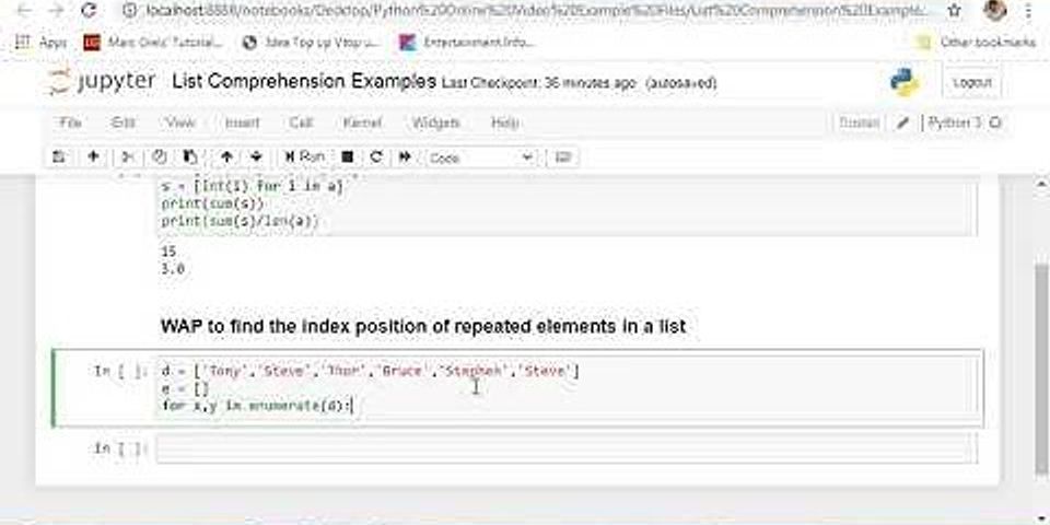 How To Get Index Of Repeated Elements In List Python