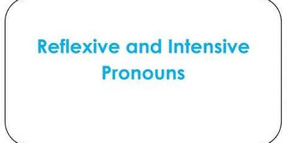 Intensive Pronouns là gì