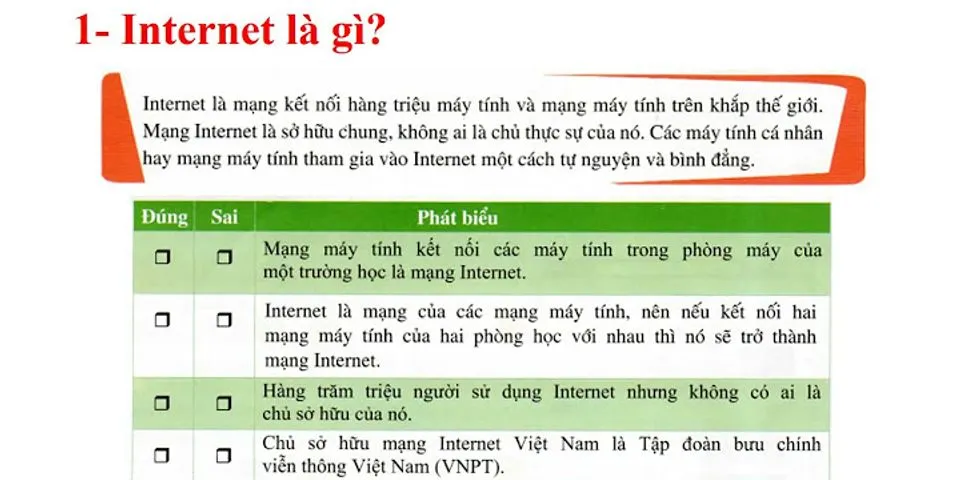 Làm thế nào để kết nối Internet Tin học 9