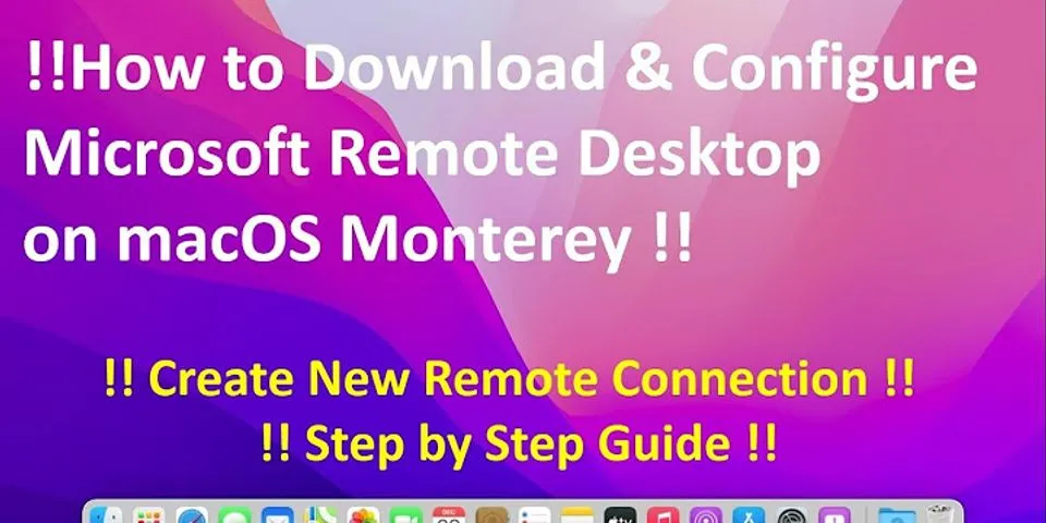 Microsoft Remote Desktop not working on macOS Monterey