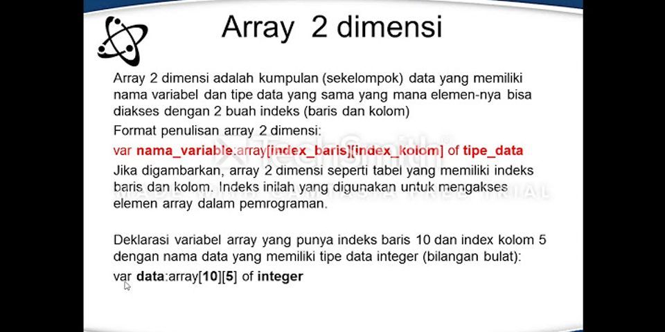 Perbedaan Array 1 Dimensi Dan 2 Dimensi 5461