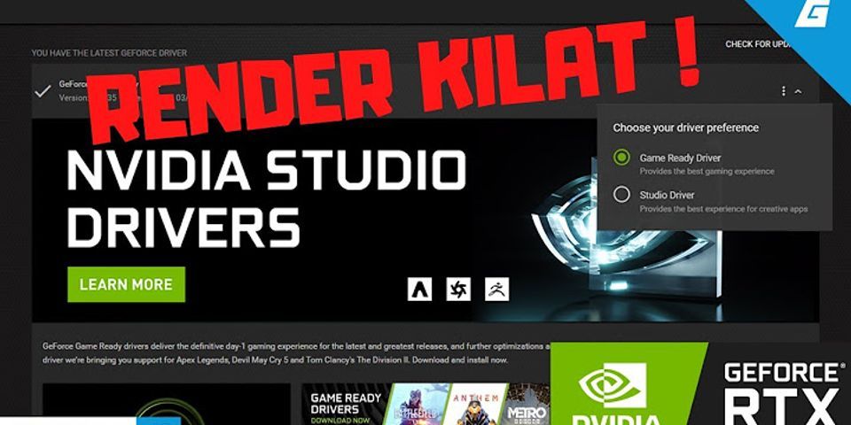 Nvidia studio driver