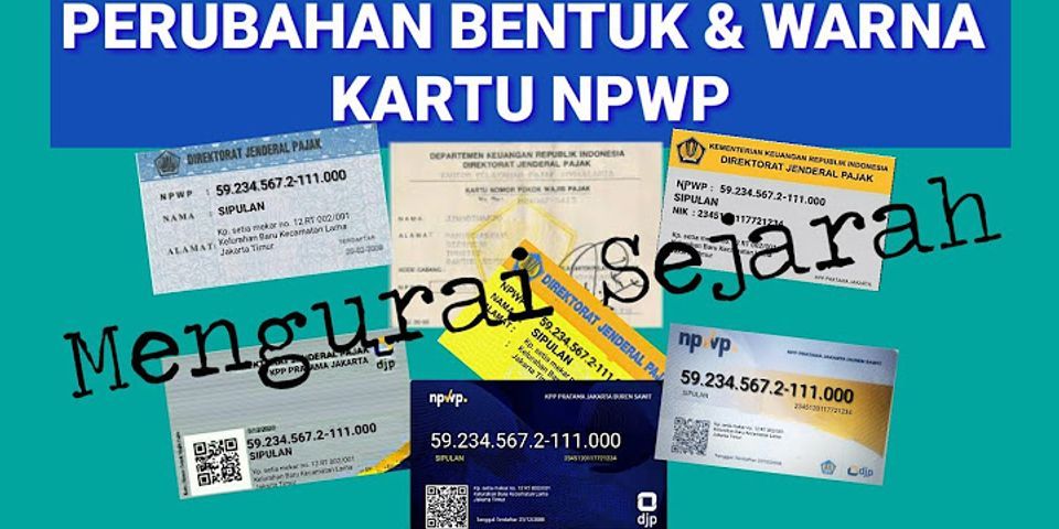 Perbedaan Warna Kartu Npwp