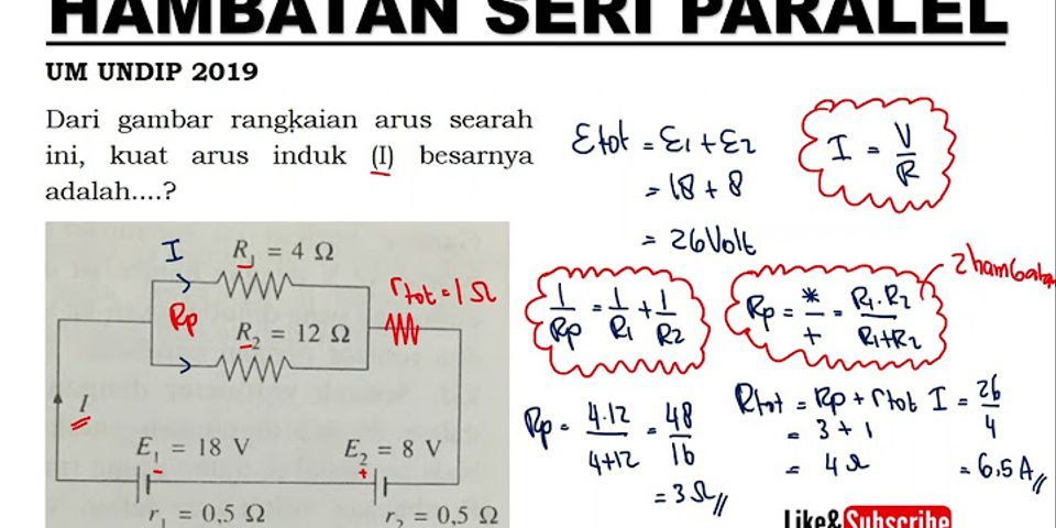 Perhatikan Rangkaian Hambatan Listrik Berikut Hambatan Pengganti AB Adalah