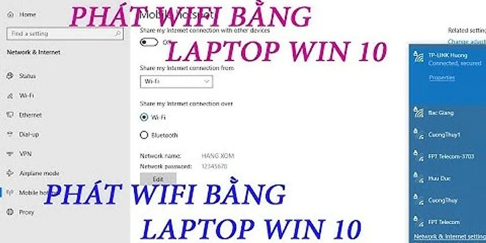Phát wifi 5GHz laptop