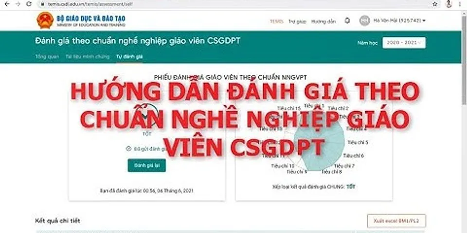 Phiếu đánh giá chuẩn nghề nghiệp giáo viên tiểu học theo Thông tư 20