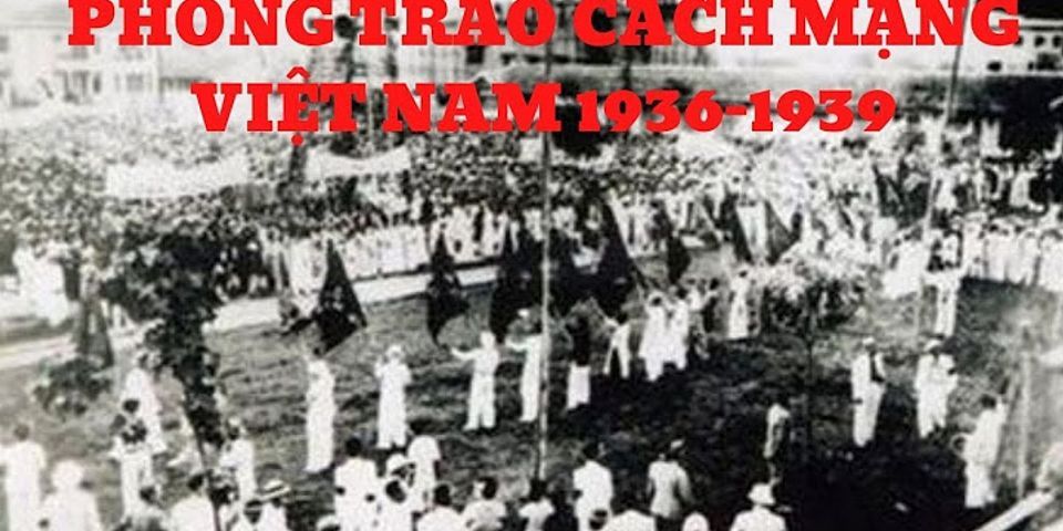Phong trào cách mạng Việt Nam trong những năm 1936 -- 1939 được gọi là cuộc vận động dân chủ vì