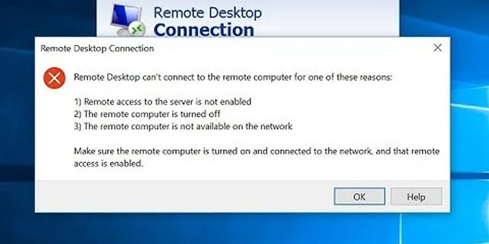 Remote Desktop can t connect to the remote computer for one of these reasons