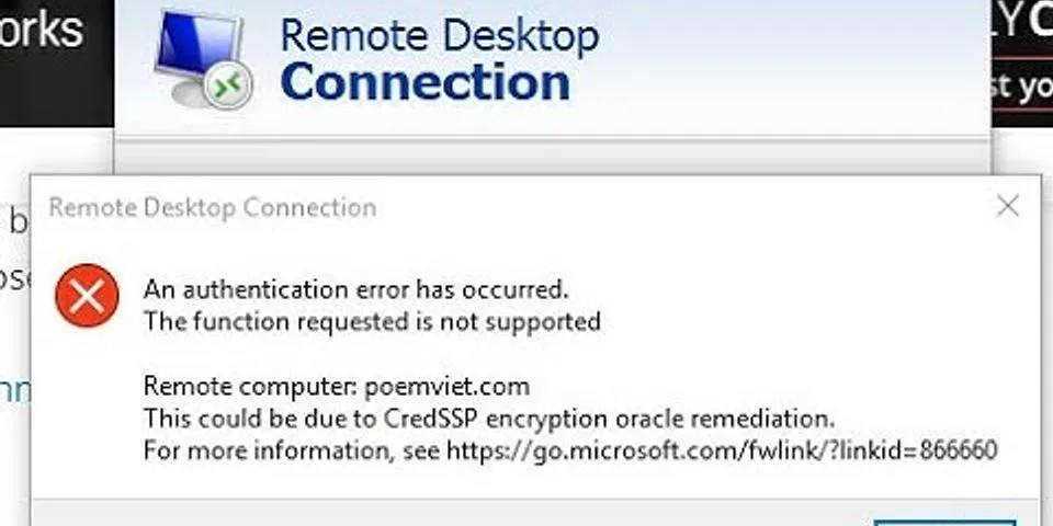 Remote Desktop Connection an error occurred while loading from file