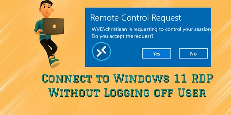 Remote desktop without logging off user Windows 10